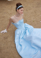 Ballgown evening dress with sweetheart neckline - View 6 | WEUXS