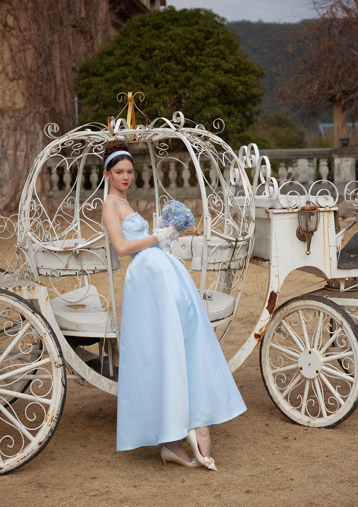 Ballgown evening dress with sweetheart neckline - View 7 | WEUXS