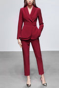 Lace Up Belt Waist Blazer Pants Suit | Dress In Beauty