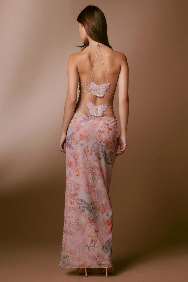 Butterfly Backless Midi Dress | Dress In Beauty