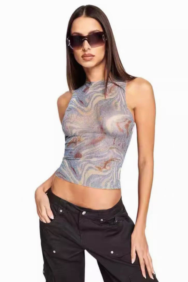 I Am Gia Mesh Tank | Dress In Beauty