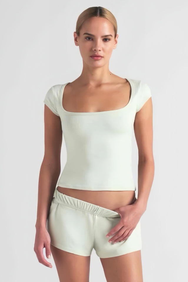 SKIMS Cotton Jersey Scoop Neck T-Shirt | Dress In Beauty