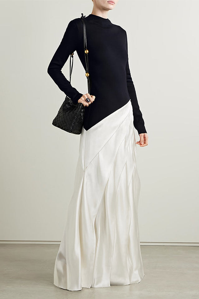 Ismay Paneled Silk & Pleated Satin Maxi Dress | Dress In Beauty