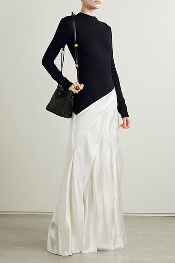 Ismay Paneled Silk & Pleated Satin Maxi Dress | Dress In Beauty