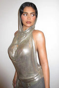 Venus Hoodie Metallic Top | Dress In Beauty
