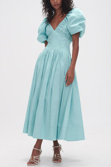 Gabrielle Puff Sleeve Midi Dress | Dress In Beauty