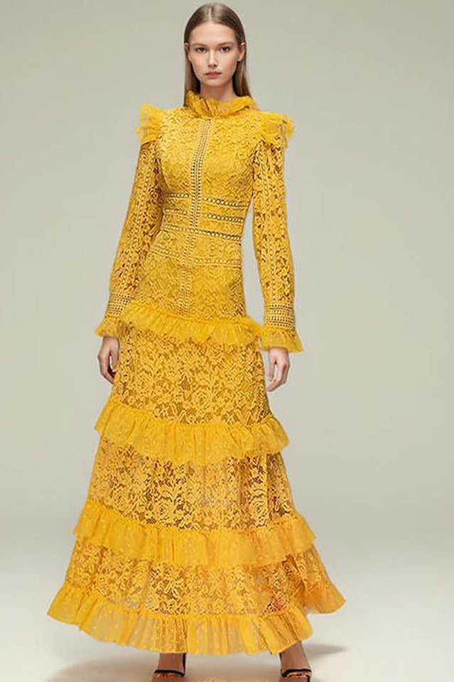 Textured Maxi Dress With Long Sleeves | Dress In Beauty