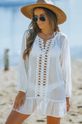 Swiss Dot Crochet Beach Cover Up | Dress In Beauty