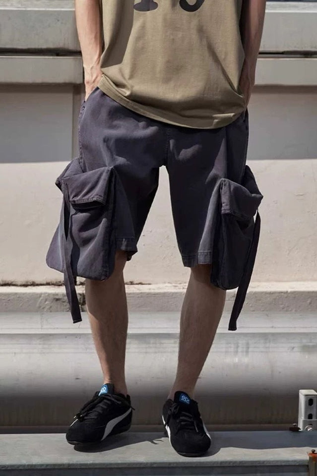 OPEN YY Rolled Waist Cargo Shorts | Dress In Beauty