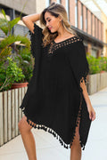 Fringe Hem Openwork Cover-Up Dress | Dress In Beauty