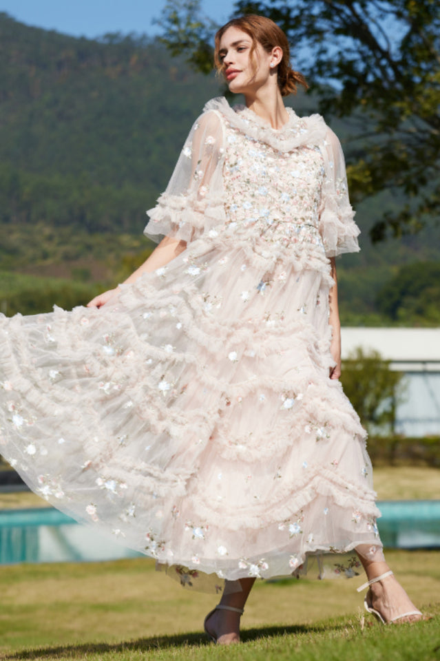 Lalabelle Floral Gown in Tulle | Dress In Beauty