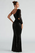 Sassy One Shoulder Sequin Gown | Dress In Beauty
