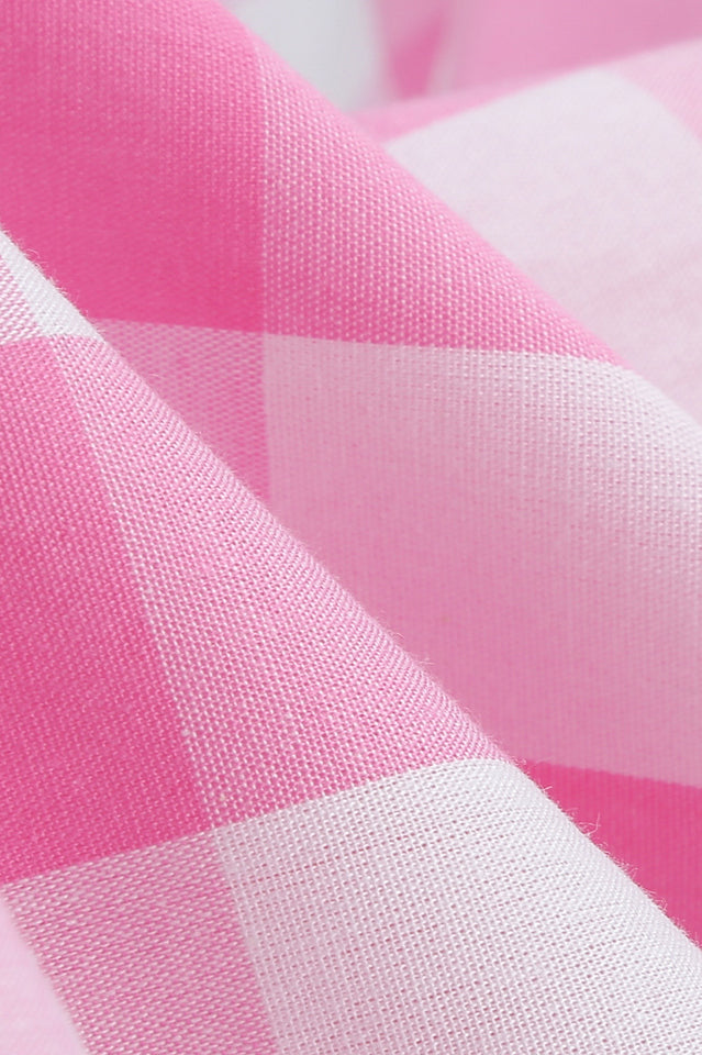 Barbie Movie Margot Pink Plaid Check Dress | Dress In Beauty