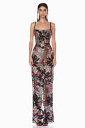 Floral Sequin Embroidered Maxi Dress | Dress In Beauty