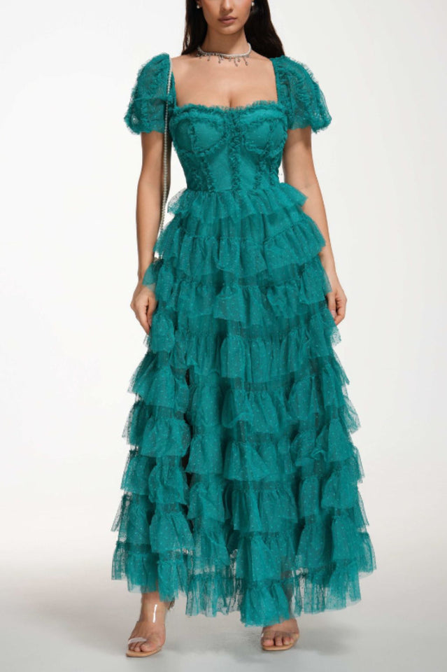 Lisette Ruffle Off Shoulder Gown | Dress In Beauty