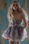 Fairy Butterfly Print Tiered Mini Sundress | Dress In Beauty