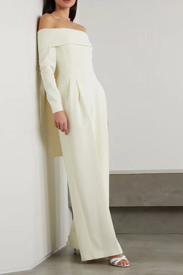 Vesper Off The Shoulder Crepe Jumpsuit | Dress In Beauty