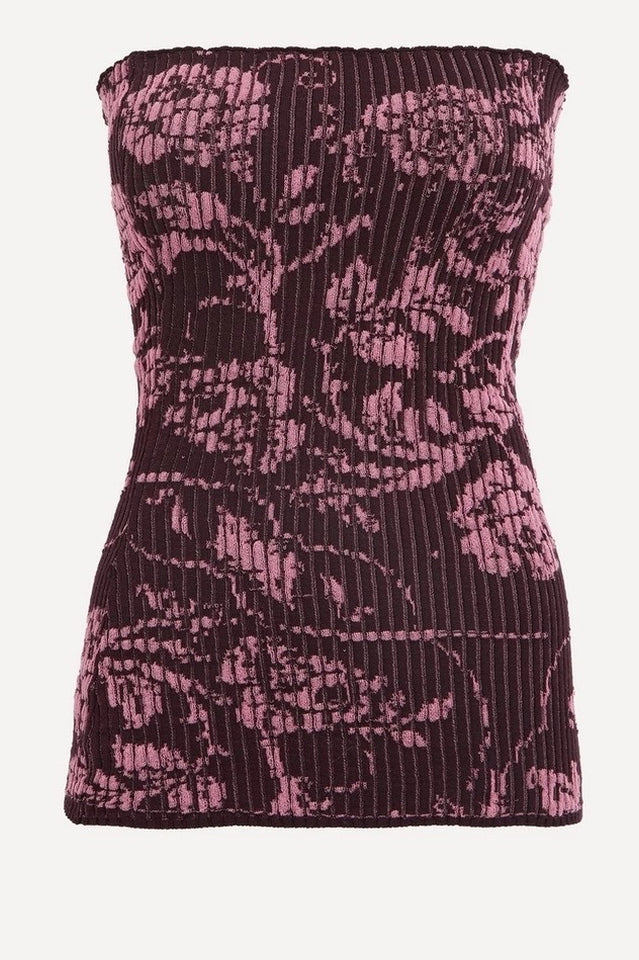 Floral Print Ribbed Top | Dress In Beauty