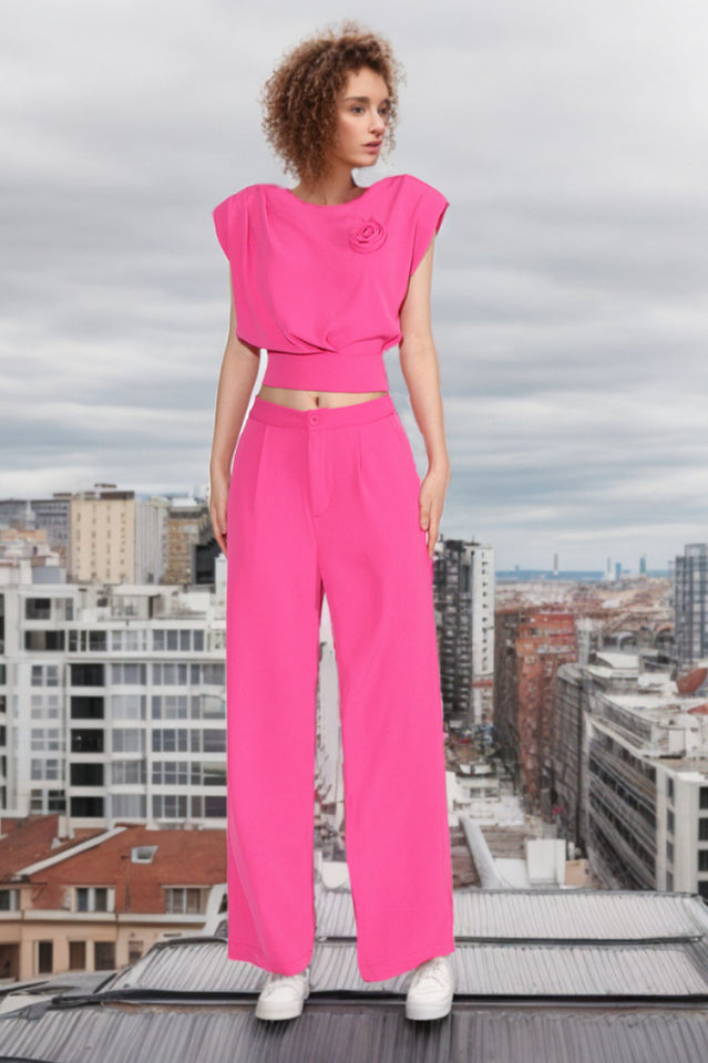 Sleeveless Bow Top & Pants Set | Dress In Beauty