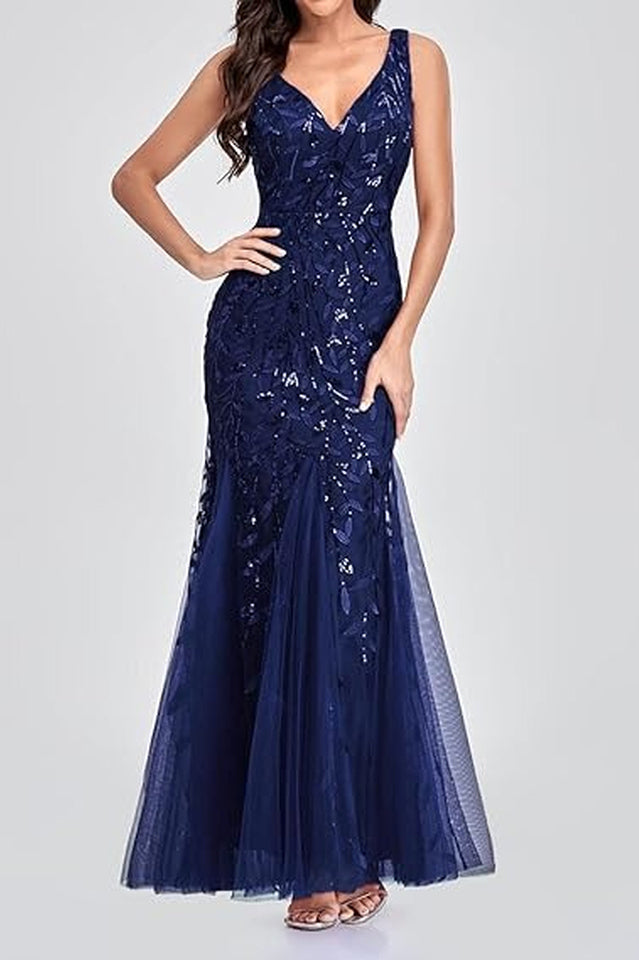 Embroidered Sequins Mermaid Prom Dress | Dress In Beauty