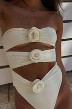 Triple Knot Bandeau One Piece Swimsuit - View 6 | WEUXS