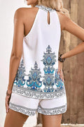 Plus Paisley Print Halter Top & Shorts | Dress In Beauty