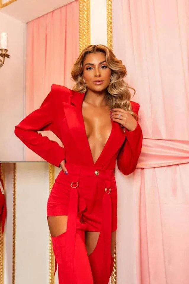 Shapa Blazer Jumpsuit with Cut-Outs - View 7 | WEUXS