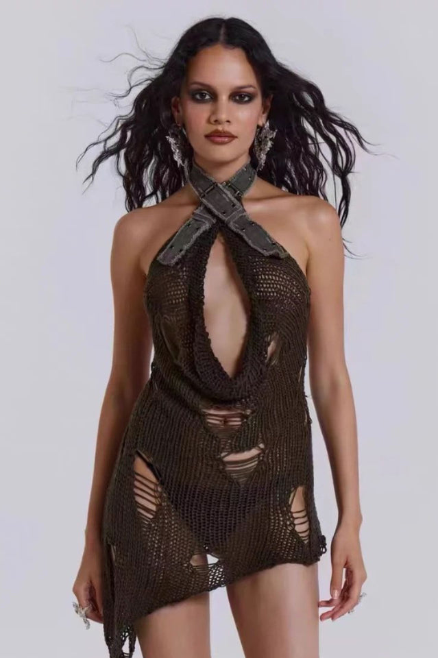 Lithium Sheer Knit Mini Dress | Dress In Beauty