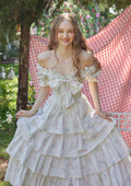 Cotton Corset Dress with Butterfly Bow - View 3 | WEUXS