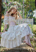 Cotton Corset Dress with Butterfly Bow - View 4 | WEUXS