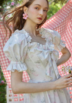 Cotton Corset Dress with Butterfly Bow - View 5 | WEUXS