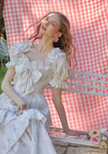 Cotton Corset Dress with Butterfly Bow - View 8 | WEUXS