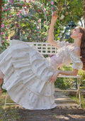 Cotton Corset Dress with Butterfly Bow - View 10 | WEUXS