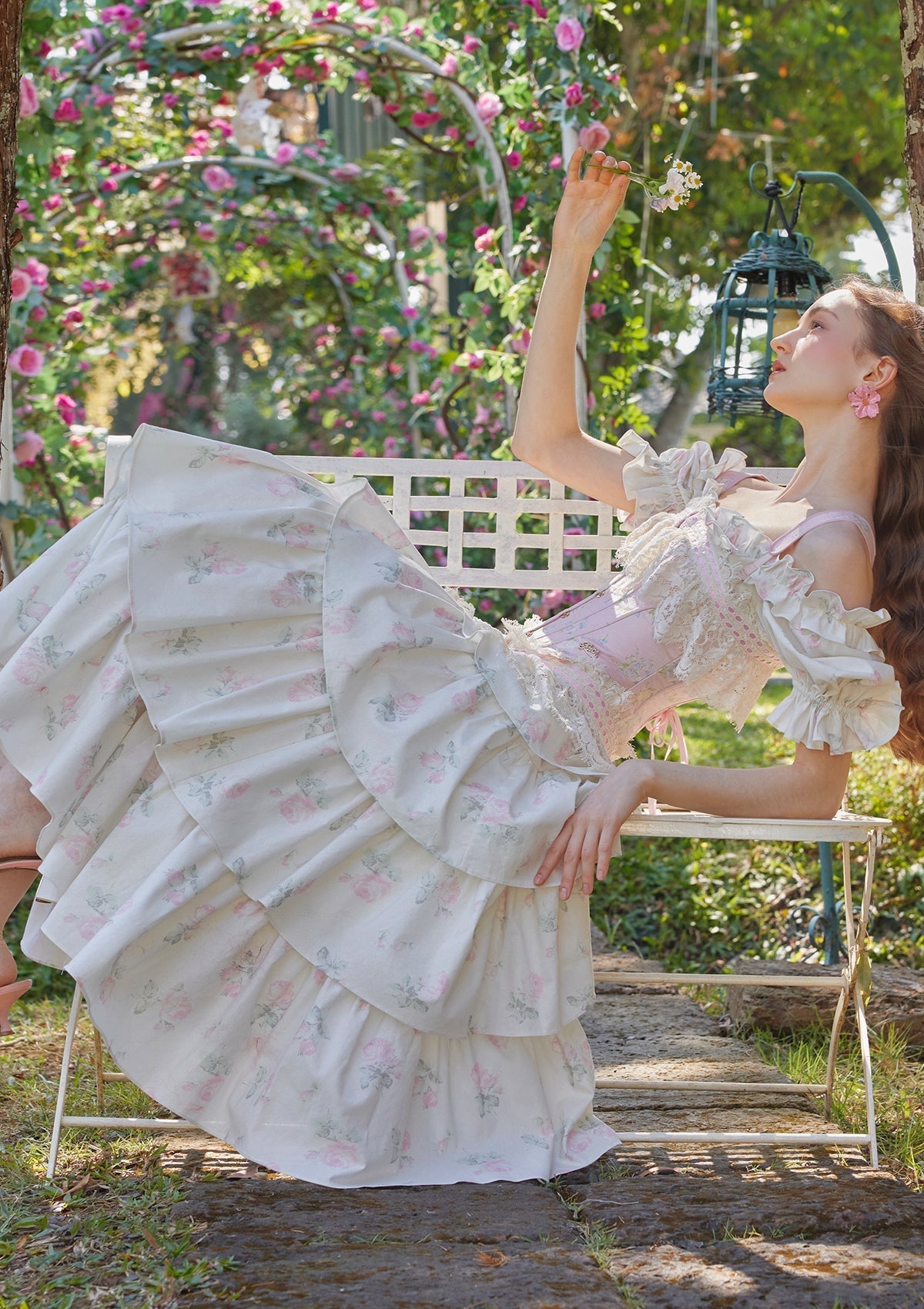 Cotton Corset Dress with Butterfly Bow - View 10 | WEUXS