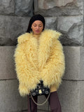 Sunshine Luxe Shaggy Faux Fur Coat - WEUXS