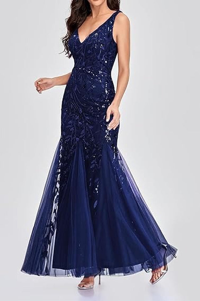 Embroidered Sequins Mermaid Prom Dress | Dress In Beauty