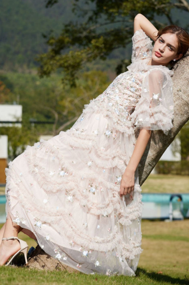Lalabelle Floral Gown in Tulle | Dress In Beauty