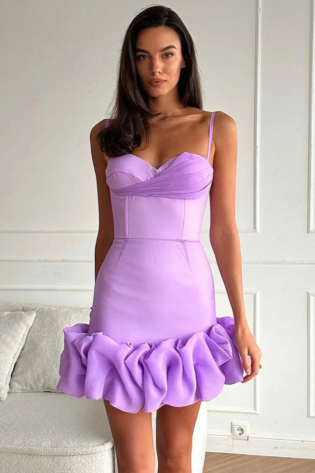 Draped Ruffle Mini Bustier Dress | Dress In Beauty