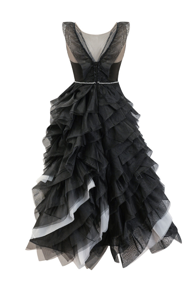 Ana Mesh Ruffles Midi Dress | Dress In Beauty