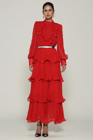 Antheaa Chiffon A-Line Maxi Dress | Dress In Beauty