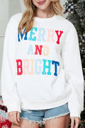 Merry & Bright Quilted Sweatshirt | Dress In Beauty