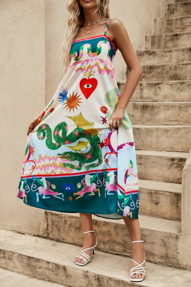 Seeker Folklore-Print Dress | Dress In Beauty