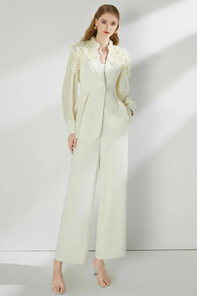 Wide-Leg Trouser Suit Set Secondary image