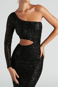 Sassy One Shoulder Sequin Gown | Dress In Beauty