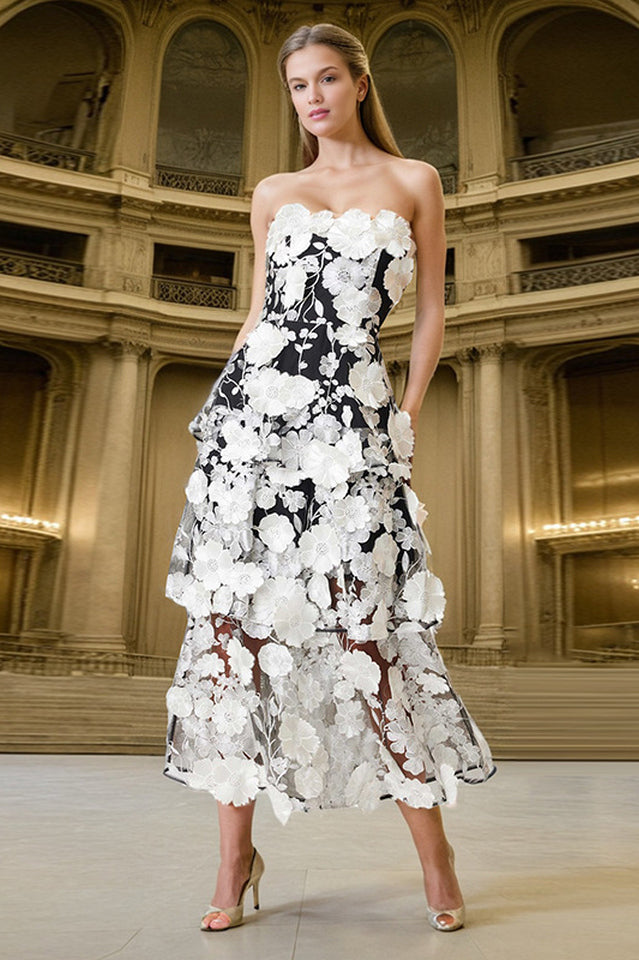 Selene Maxi Tiered 3D Dress | Dress In Beauty