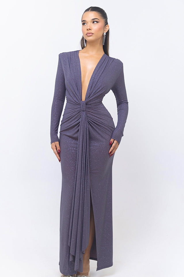 Deep V Neck Long Dress | Dress In Beauty