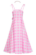 Barbie Movie Margot Pink Plaid Check Dress | Dress In Beauty