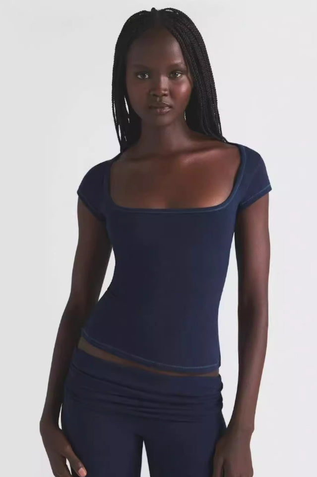 SKIMS Cotton Jersey Scoop Neck T-Shirt | Dress In Beauty