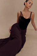Velvet Corset Maxi Dress | Dress In Beauty