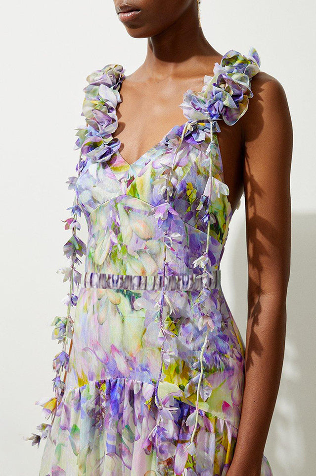 Floral Applique Maxi Dress | Dress In Beauty